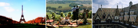 Tour Eiffel - Champagne vineyards - hospices de Beaune